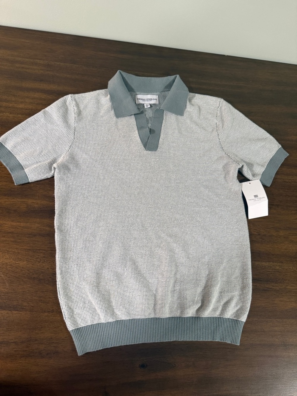 Light Gray Short Sleeve Knit Polo